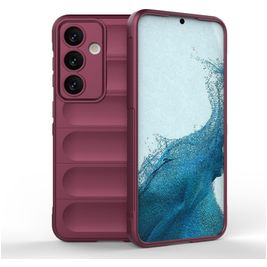 Mobigear Bumpy Samsung Galaxy S24 Hülle Flexibles TPU Backcover - Rot