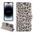 Mobigear Leopard iPhone 14 Pro Hülle Klapphülle Geldbörse - Braun