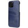 Fierre Shann Premium Card iPhone 12 Mini Hülle Backcover mit Kartenhalter - Blau