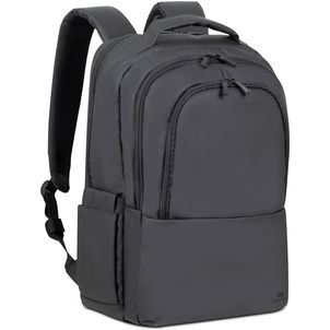 Rivacase Tegel Coated Laptop Rucksack Laptoptasche - Schwarz
