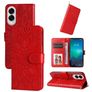Mobigear Sunflower Samsung Galaxy S25 Edge Hülle Klapphülle Geldbörse - Rot