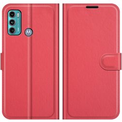 Mobigear Classic Motorola Moto G60 Hülle Klapphülle Geldbörse - Rot