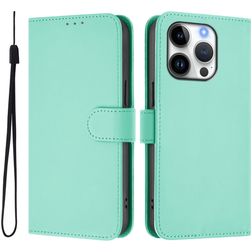 Mobigear Urban Wallet iPhone 16 Pro Hülle Klapphülle Geldbörse - Grün