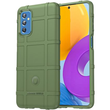 Mobigear Rugged Shield Samsung Galaxy M52 Hülle Flexibles TPU Backcover Stoßfest - Grün