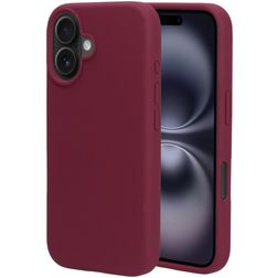 Mobiparts iPhone 16 Silikon Hülle Backcover - Plum Red
