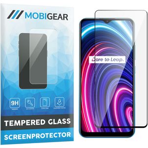 Mobigear Premium Realme C25Y Panzerglas Gehärtetes Glas Displayschutz - Hüllenfreundlich - Schwarz