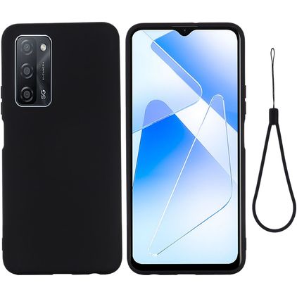 Mobigear Rubber Touch OPPO A54 Silikon Hülle Backcover - Schwarz