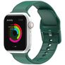 Mobigear Dashed Silikon Apple Watch Armband Dornschließe - 49/46/45/44 mm - Grün