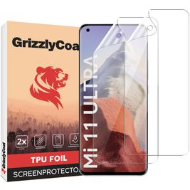 GrizzlyCoat Xiaomi Mi 11 Ultra Hydrogel TPU Displayschutz - Hüllenfreundlich + Applikator (2er Pack)