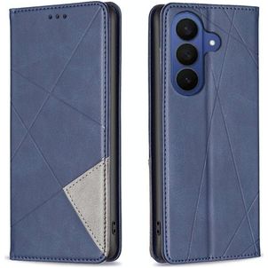 Mobigear Rhombus Slim Samsung Galaxy S26 Hülle Klapphülle - Blau