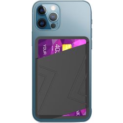 Mobigear Wallet Pouch Silikon Kartenetui - 2 Karten - MagSafe Kompatibel - Schwarz