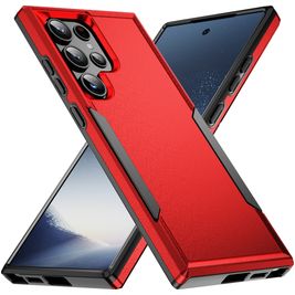 Mobigear Heavy Armor Samsung Galaxy S24 Ultra Hülle Hardcase Backcover Stoßfest - Rot