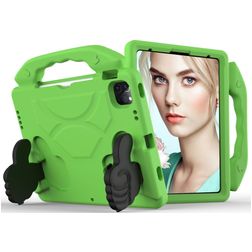 Mobigear Thumbs Up iPad Air 4 (2020) Tablet Hülle für Kinder mit Tragegriff - Grün