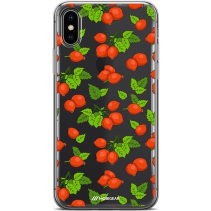 Mobigear Design iPhone XS Max Hülle Flexibles TPU Backcover - Rose Hips