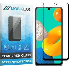 Mobigear Premium Samsung Galaxy M32 4G Panzerglas Gehärtetes Glas Displayschutz - Hüllenfreundlich - Schwarz