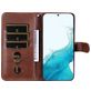 Mobigear Zipper Samsung Galaxy S23 Hülle Klapphülle Geldbörse - Braun
