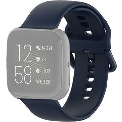 Mobigear Sport Buckle Silikon Fitbit Versa Lite Armband Dornschließe - Dunkelblau