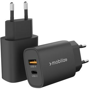 Mobigear Essentials Single USB-C Ladegerät Apple Lightning 1 Meter Power Delivery 20W - Schwarz