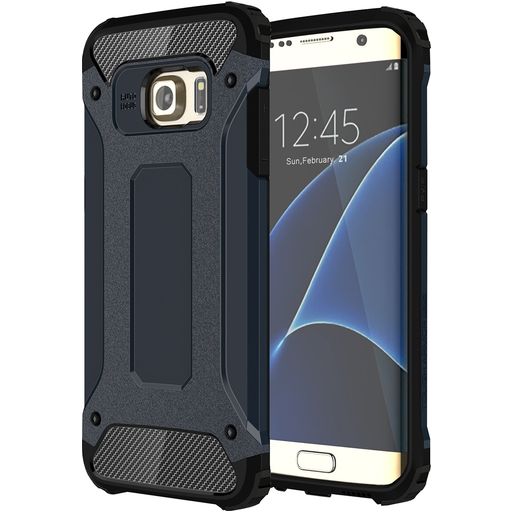 Mobigear Outdoor Samsung Galaxy S7 Edge Hülle Hardcase Backcover Stoßfest - Dunkelblau