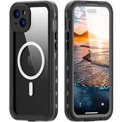 RedPepper Waterproof iPhone 15 Plus Wasserdicht MagSafe Hülle Hardcase Backcover Stoßfest - Schwarz