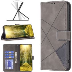 Mobigear Rhombus Google Pixel 7a Klapphülle Portemonnaie - Grau