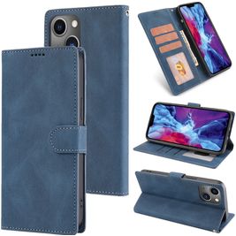 Mobigear Wallet iPhone 14 Hülle Klapphülle Geldbörse - Blau