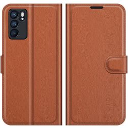 Mobigear Classic OPPO Reno 6 5G Hülle Klapphülle Geldbörse - Braun