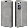 Mobigear Retro Slim Motorola Edge X30 Hülle Klapphülle Geldbörse - Grau