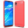 Mobigear Brushed Slim HONOR 8S Hülle Flexibles TPU Backcover - Rot