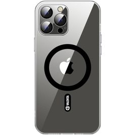 Valenta Durchsichtig iPhone 14 Pro MagSafe Hülle Gehärtetes Glas Backcover - Transparent