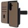 Mobiparts Samsung Galaxy A37 Hülle Echtleder 2in1 Klapphülle (herausnehmbar) Portemonnaie - Taupe
