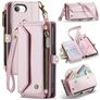CaseMe C36 iPhone 16e Hülle Klapphülle Geldbörse - Pink