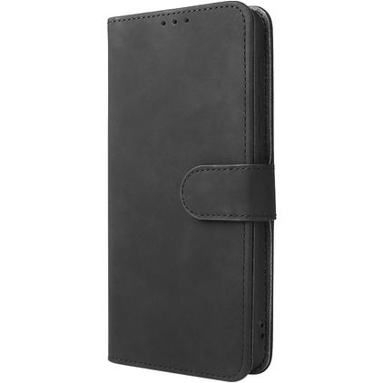 Mobigear Retro Motorola Moto E40 Klapphülle Portemonnaie - Schwarz