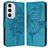 Mobigear Butterfly Samsung Galaxy S24 FE Hülle Klapphülle Geldbörse - Blau