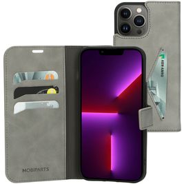 Mobiparts Classic Wallet iPhone 13 Pro Max Hülle Klapphülle Geldbörse - Granite Grey