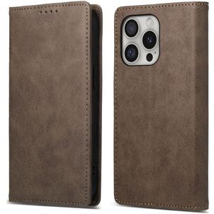 Mobigear Wallet iPhone 16 Pro Hülle Klapphülle Geldbörse - Braun