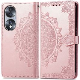 Mobigear Mandala HONOR 70 Hülle Klapphülle Geldbörse - Roségold