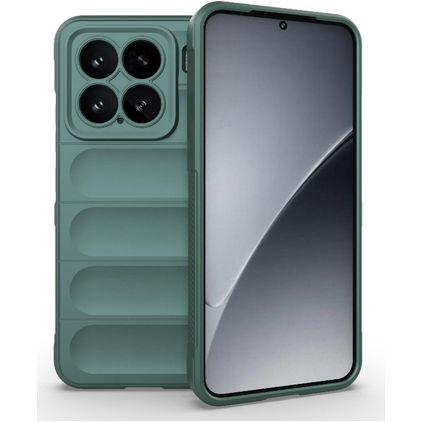 Mobigear Bumpy Xiaomi 15 Hülle Flexibles TPU Backcover - Grün