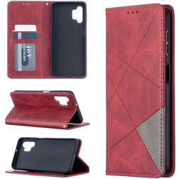 Mobigear Rhombus Slim Samsung Galaxy A32 5G Hülle Klapphülle - Rot