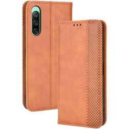 Mobigear Sensation Sony Xperia 10 IV Hülle Klapphülle Geldbörse - Braun