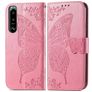 Mobigear Butterfly Sony Xperia 5 IV Klapphülle Portemonnaie - Pink