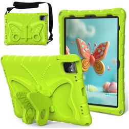Mobigear Butterfly iPad Air 11 Zoll (2026) Hülle EVA Schaum Backcover + Schulterträger + Ständer - Grün