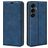 Mobigear Retro Slim Samsung Galaxy S25 FE Hülle Klapphülle Geldbörse - Dunkelblau