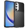 Mobigear Groove Samsung Galaxy A35 Hülle Flexibles TPU Backcover - Schwarz