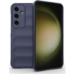 Mobigear Bumpy Samsung Galaxy S24 FE Hülle Flexibles TPU Backcover - Dunkelblau