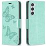 Mobigear Butterfly Samsung Galaxy S23 Hülle Klapphülle Geldbörse - Grün