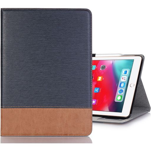 Mobigear Two Tone iPad Pro 11 Zoll (2018) Hülle Klapphülle + Stifthalter - Dunkelblau