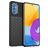 Mobigear Groove Samsung Galaxy M52 Hülle Flexibles TPU Backcover - Schwarz