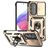 Mobigear Armor Ring Cam Slide Samsung Galaxy A54 Hülle Hardcase Backcover Stoßfest mit Ringhalter und Kamera Slider - Gold