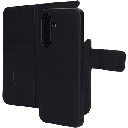 Mobiparts Samsung Galaxy A17 Hülle Echtes Leder Abnehmbare 2in1 Klapphülle Geldbörse - Schwarz